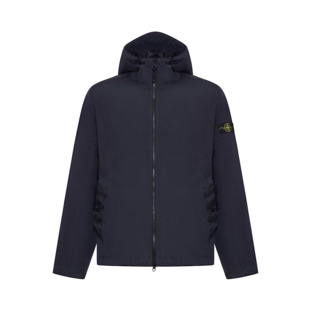 Stone Island Men Technical Fabric Jacket With Compass Logo